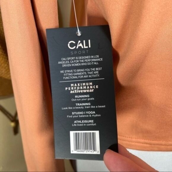 CALI SPORTSWEAR Cropped Yoga Short Pullover Hoodie Sweatshirt Medium - Picture 5 of 9